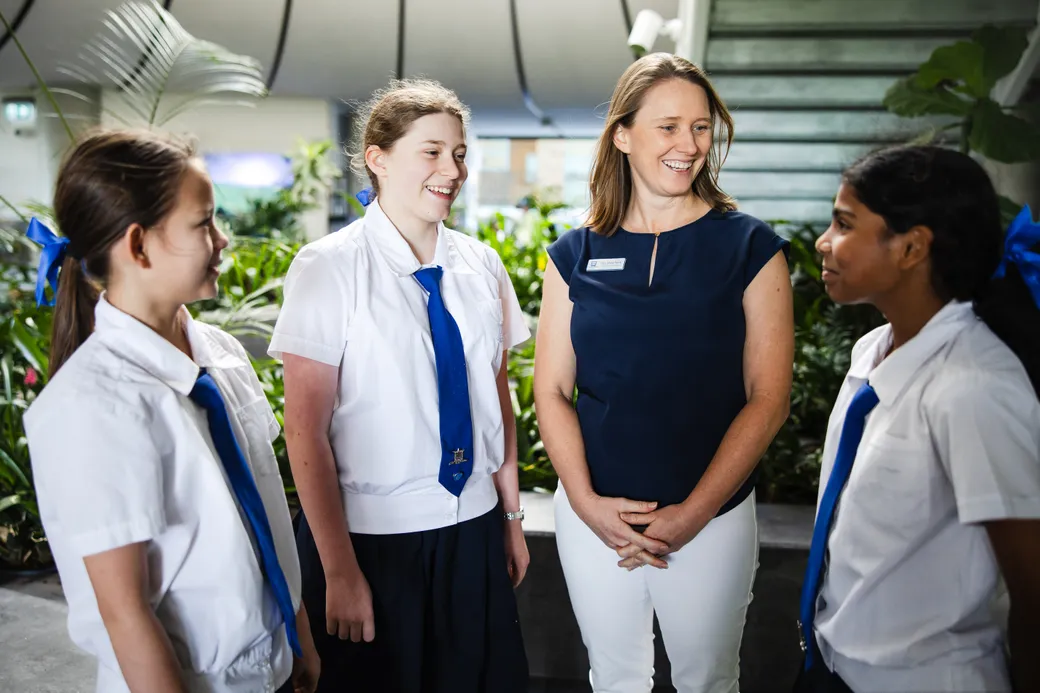 Alysia Stark and students