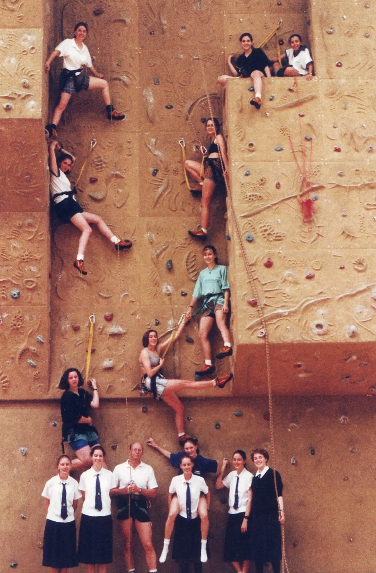 Year 12 (1995) climbers with mentor, coach and coordinator, Barry Greatorex